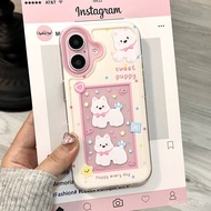 Sweet Little White Dog Apple16/15/14pro Phone case12/11Creative xr/xs Anti-Fall7plus Transparent8p S