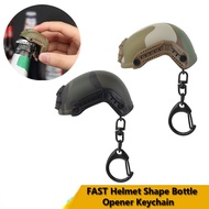 Tactical Keychain FAST Helmet Shape Bottle Opener Keychain Airsoft Pistol Helmet Mini Model Outdoor Hunting Hiking Beer Opener