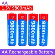 /100 asal baru AA boleh dicas semula 1.5V 9800mAh 1.5V bateri AA boleh dicas semula baru untuk bater