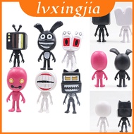 Pvc Siren Cute Head Models 6 Pcs Big Head Siren Tv Hand Ornaments