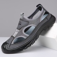 2025 Genuine Leather Men Sandals Casual Leather Sandals for Men Beach Male Sandals Outdoor Beach San