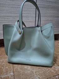 Hush Puppies 薄荷綠牛皮托特包 mint green leather tote bag