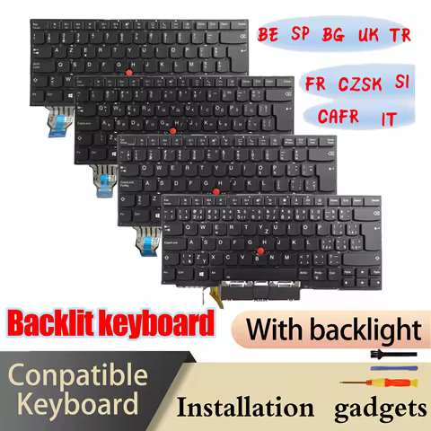 Suitable for Lenovo ThinkPad X1 Yoga Gen4/Gen5 X1 Carbon Gen7/Gen8 Backlit Keyboard BE BG CAFR SP FR
