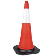 Traffic Road Cone (Black Base) Giant Safety Traffic Cone 100cm(H), Super Big Traffic Cone