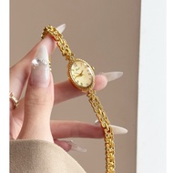 GEDI NEW Luxury Vintage Women's Watches with Roman Numeral Small Oval Dial and Bracelet, Quartz Move