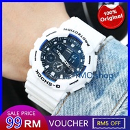【Ready Stock】Casio G-Shock GA100 GA-100B-7A white Blue Wrist Watch Men Sport Digital Watches Origina