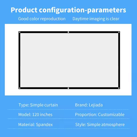 60 72 84 100 120 150 inch Projector Curtain 16:9 Home Office KTV Display Screen