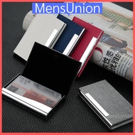 🇲🇾 Name card Bussiness Card Leather Stainless Steel Luxury Case Box With Magnet Gift