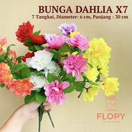 (7 Branches) Dahlia X7 Artificial Flowers / Plastic Flowers / Fake Flowers Rustic Decoration