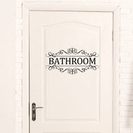 English Logo Bathroom Wall Sticker Home Door Washroom Decorative Decal Shopping Mall Water Closet Ornament