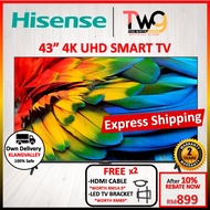 [FREE SHIPPING] Hisense 43" 4K UHD Dual Band WiFi VIDAA Smart LED TV Television 电视 43E6N