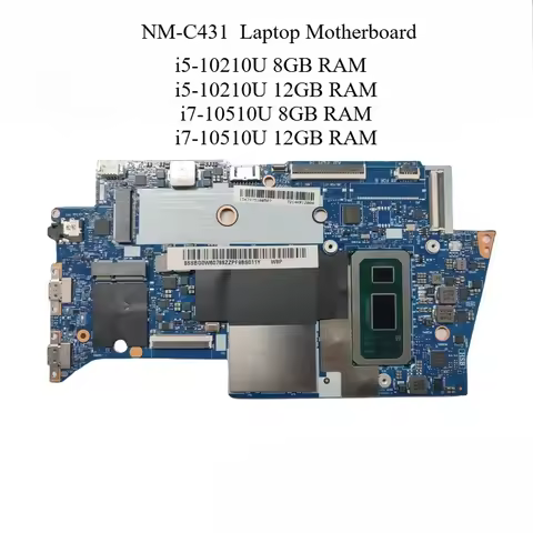 NM-C431 Laptop Motherboard For LENOVO YOGA C740-14IML I5-10210U I7-10510U 8GB 12GB RAM 5B20S42832 No