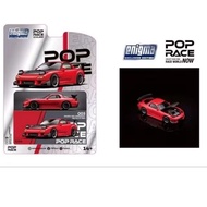 PopRACE Mazda RX-7 FD3S Re-Amemiya Widebody Red in Seal Blister Packaging