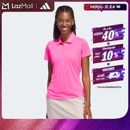 adidas Golf Womens Solid Performance Short Sleeve Polo Shirt Women Pink IN9920
