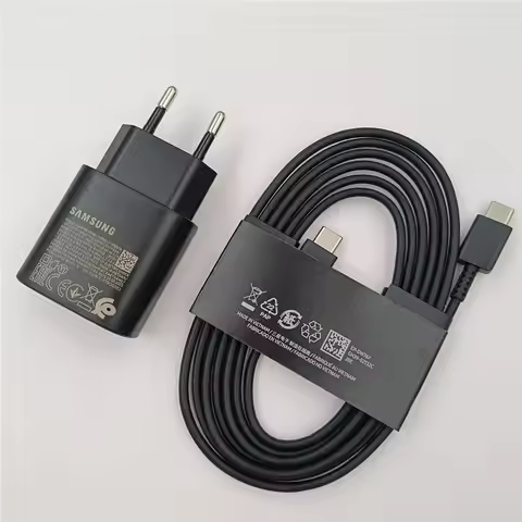 Samsung 25W Charger Super Fast Charge Adapter 1.8M Type C For Galaxy S25 S24 S23 S22 Plus Note 20 10