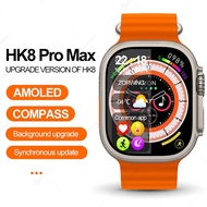 HK8 Pro Max Ultra Smart Watch Men 49mm AMOLED Screen Compass NFC Smartwatch Blood Pressure Fitness W