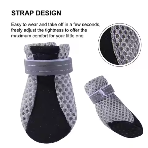Breathable Pet Dog Shoes Outdoor Walking Net Shoes Soft Summer Pet Shoes Night Safe Non-slip Reusabl