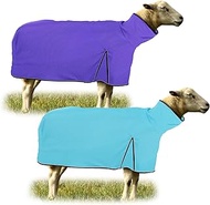 Silkfly 2 Pcs Sheep Blanket Mesh Medium Goat Blanket Fits Lambs 110-140 Lbs for Show Lambs, Offers E