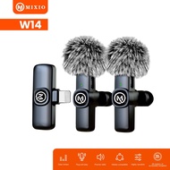 MIXIO W13 W14 Mic Wireless Clip on Microphone Mikrofon Lavalier HP Plug & Play