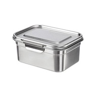 日本霜山 可冷凍冷藏304不鏽鋼保鮮盒/便當盒-1600ml-3入