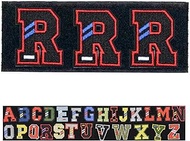 English Letter A-Z Package Tactical Morale Patch, Alphabet Hook and Loop Patch, Embroidered Army Bad