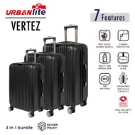 URBANlite VERTEZ  3 IN 1   360° 8-Wheel Spinner | TSA Lock I Expandable |Corner Guard Hard Case Lugg