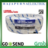 kabel listrik lotusku 2x15 2x1.5 mm nym - 50 yard