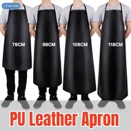 MLADEN PU Soft Leather Apron Waterproof And Oil Resistant Chef Butcher Work Apron Reusable PVC Apron