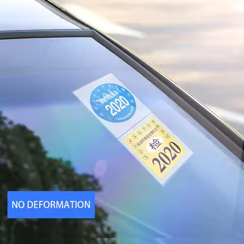 Universal Car Insurance Stickers Tear-free Bag Annual Inspection Compulsory Car Windshield ESD Stick