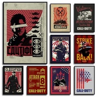 Call of Duty Video Game Character Warfare Vintage Posters and Prints Canvas Printing Wall Art Pictur