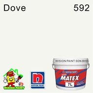 7L DOVE 592 NIPPON PAINT SUPER MATEX EMULSION INTERIOR MATT QUALITY PAINT KUASA PENUTUP YG CEMERLANG
