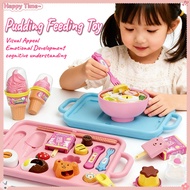 Pudding Jelly Toy Set Pretend Play Food Feeding Toys for Kids Gifts Puding Sendok