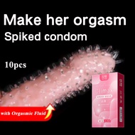 10pcs/1box premium spike condom with spikes tahan lama sex condoms kondom berduri 100% Original Adul