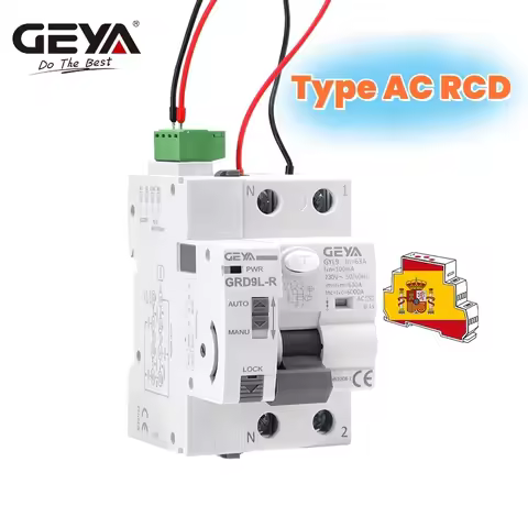 GEYA GRD9L Type AC RCD ELCB RCCB Automatic Reclosing Device Remote Control Circuit Breaker 40A 63A A