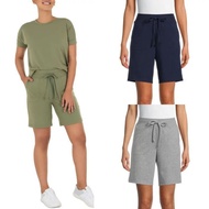 Athletic French Terry Comfy Bermuda Shorts - Women's Shorts