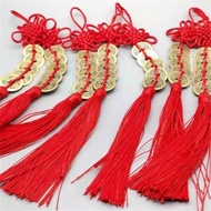 转运 五帝钱Fortune talisman ancient coin pendant decoration five emperors copper coin red Chinese knot