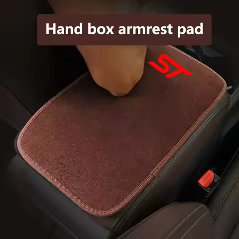 Suede Leather Armrest Mat Arm Rest Auto Armrests Protection Cushion For Ford st st-line Focus mk2 f1