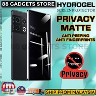 Oneplus 12R / 12 5G / 11 / 10 Pro 5G / 10T 5G / 9RT 5G / 9 Pro / 9 / 9R Matte Privacy Hydrogel Scree