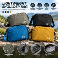 【In stock】Arcteryx Classic Black HELIAD 6L Lightweight Cross-body Bag/Multi-pocket Sports Embroidere