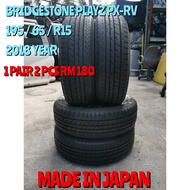 🇯🇵🇯🇵 Bridgestone Playz PX-RV 195/65/R15 2018 Year Tyre / Tayar ( Tubeless ) About 85%-90% Tread ( Made In Japan )