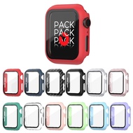 Glass+Case Full Cover For Apple Watch Case Series 6 SE 5 4 3 2 iWatch Case Accessor 44mm 40mm 42mm 38mm Protector Apple Watch