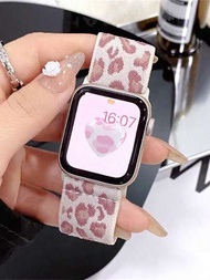 Correa de reloj compatible con Apple Watch de leopardo