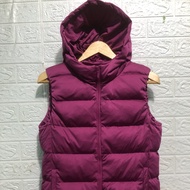 UNIQLO streach down Vest hoodie Pink fanta