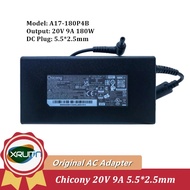 Original Chicony A17-180P4B A180A051P 20V 9A AC Adapter Charger For MSI WS66 WS75 GF65 THIN 10UE 306