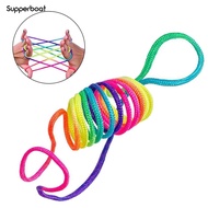 Kids Rainbow Colour Fumble Finger Thread Rope String Game Developmental Toy