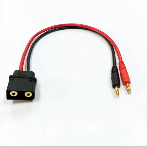 FM8 Male to 4mm Bullet Banana Plug Charger Cable with 12AWG 30cm QS8 Heavy Duty Charge Cable Lead fo
