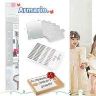ARMARIO Growth Chart Mirror for Wall, Foldable Height Measuring Mirror Growth Chart Mirror,  3 in 1 