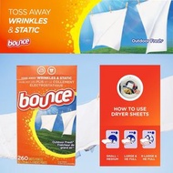 【Bounce 防靜電衣物柔順紙（260張/盒）】