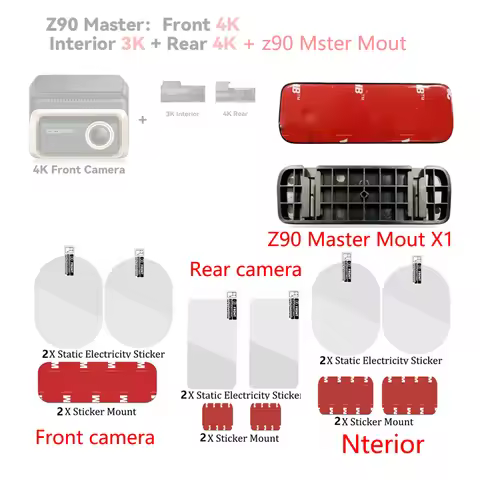 for DDPAI Dash Cam Z90 Master / z90 pro Mount for DDPAI Dash Cam Z90 Static Sticker