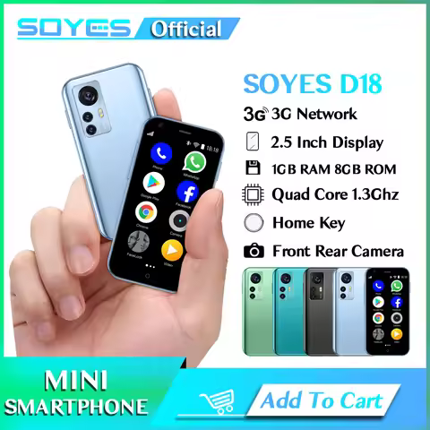 SOYES 2.5 Inches Display Mini Android Smartphone 2MP Rear Camera Dual SIM TF Card Slot 1000mAh 3G Ne